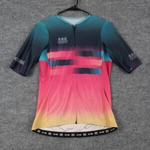 Tres Piñas Jersey Womens 2XL Full Zip Cycling Shirt Multicolor Gradient Bike